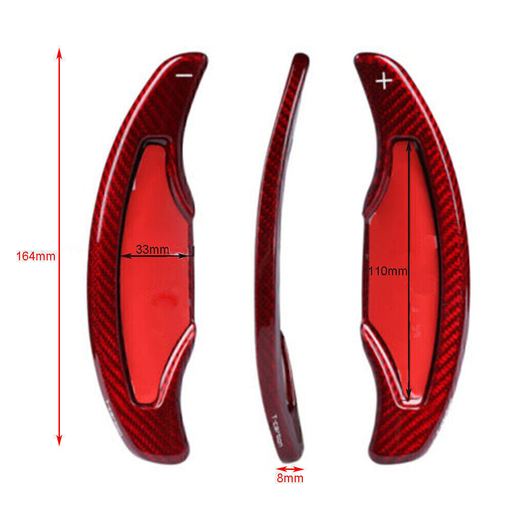 Carbon Steering Wheel Shift Paddle Extension Red for Cadillac ATS ATS-L 2014-17