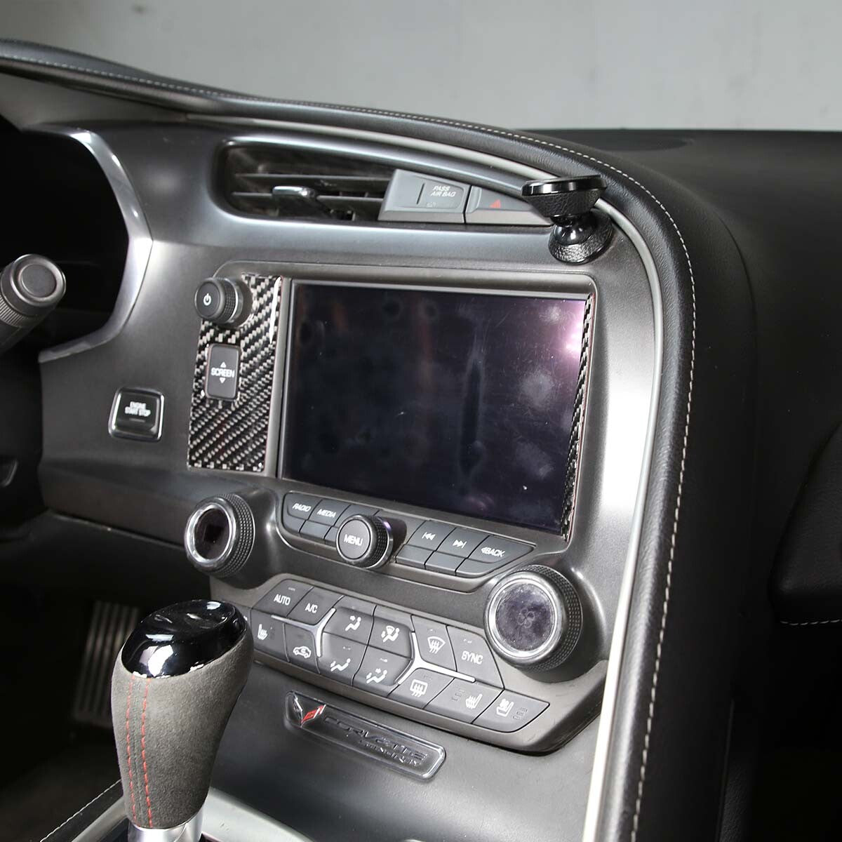 Carbon fiber steering wheel U-shaped frame cover trim for Toyota Hilux 2015-21