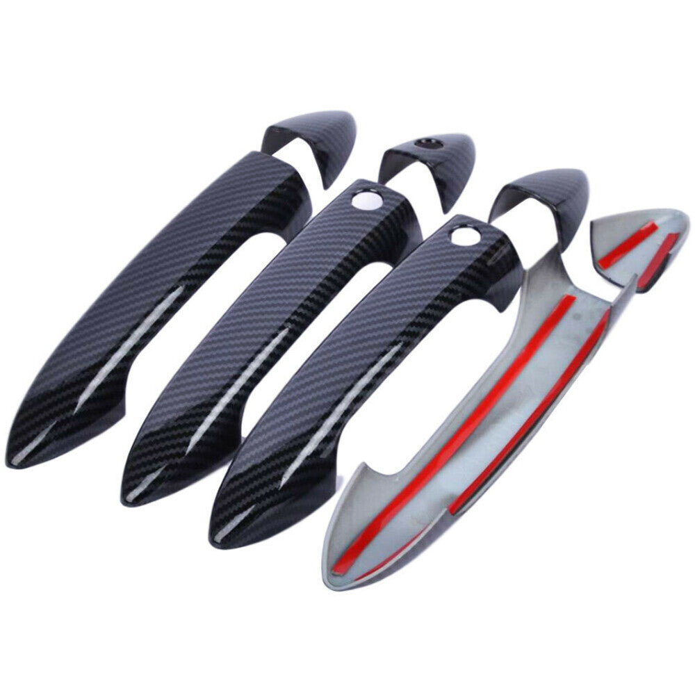 for Honda Accord 2013-2017 Key-less Holes Carbon Fiber Style Handle Cover Trim