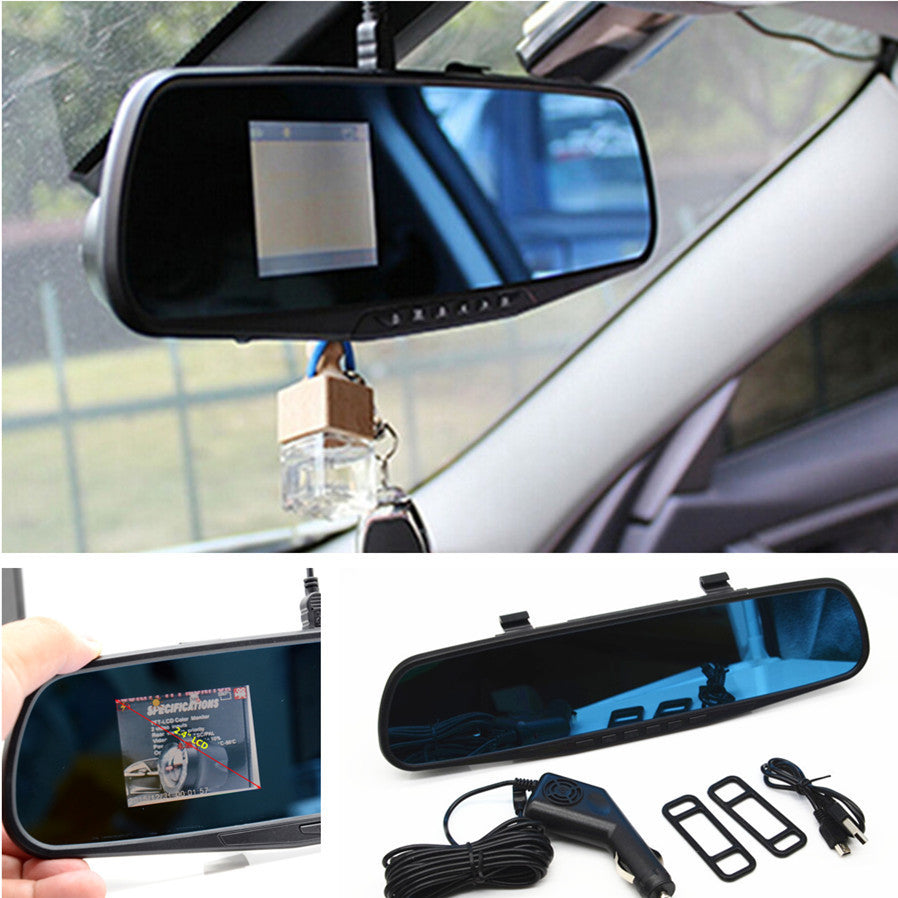 Car 2.4 DVR Rearview mirror Camera IR Video CCTV Night USE Cam Recorder