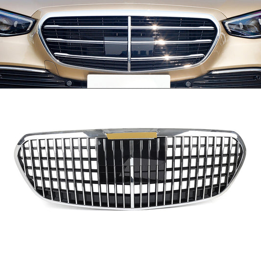 Front Bumper Radiator Hood Grille for Benz S Class W223 2021-2024