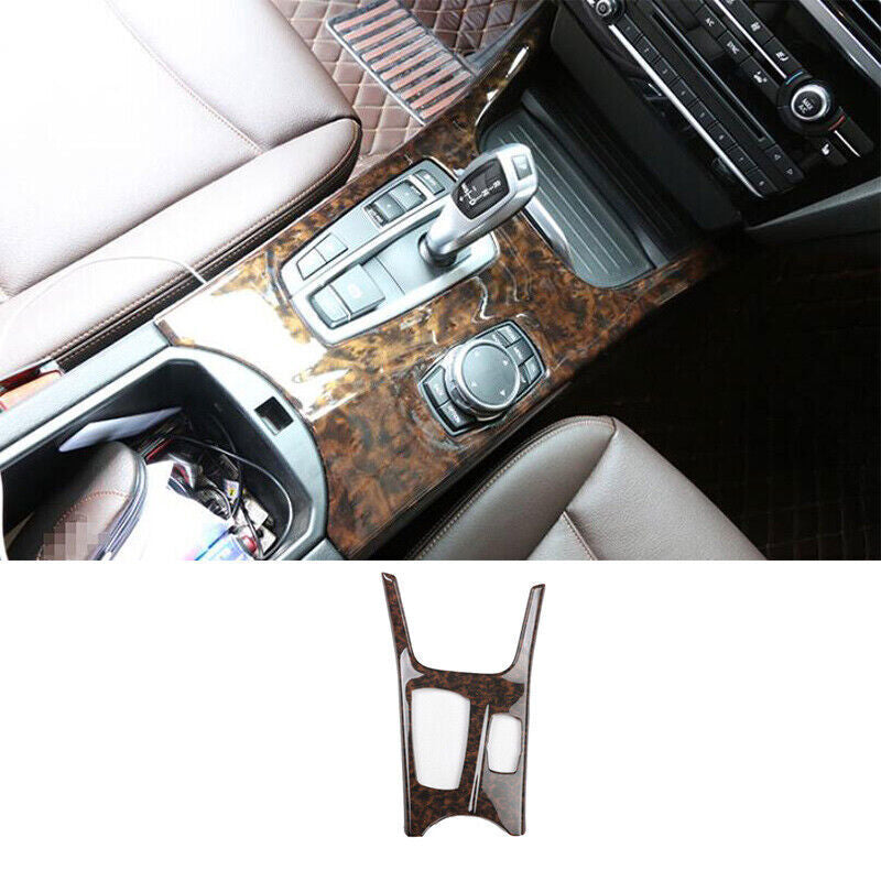 for BMW X3 F25 2014-2017 Wood Grain Central Console Gear Shift Frame Cover Trim