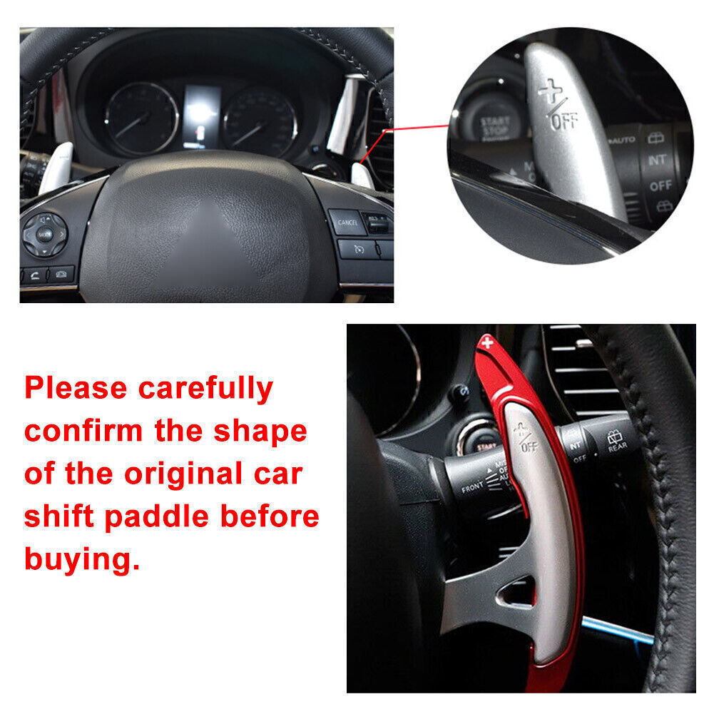 Steering Wheel Shift Paddle Extended Shifter Trim for Mitsubishi Lancer Evo X