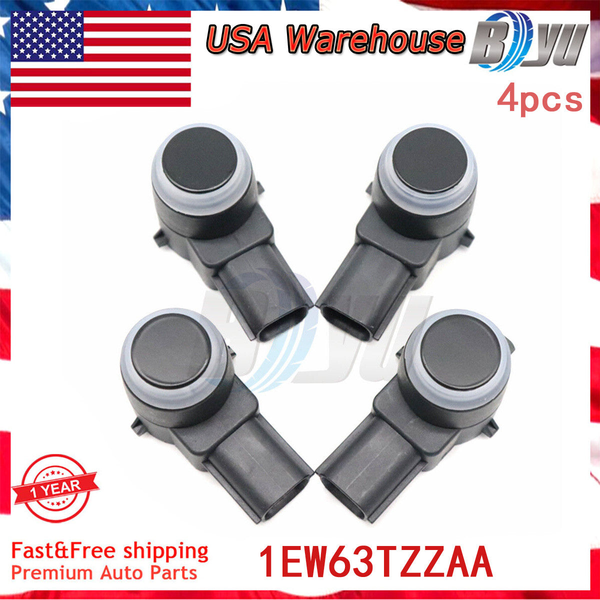 4x 1EW63TZZAA Park Assist Sensor For 2009-2018 for Dodge for Chrysler for Jeep for Ram PDC NEW