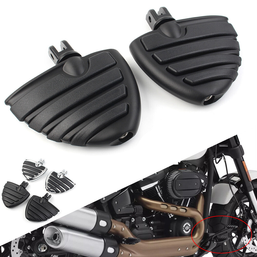 for Harley Dyna Fat Bob Male Peg Mount Chrome Motorcycle Wing Foot Pegs Rests