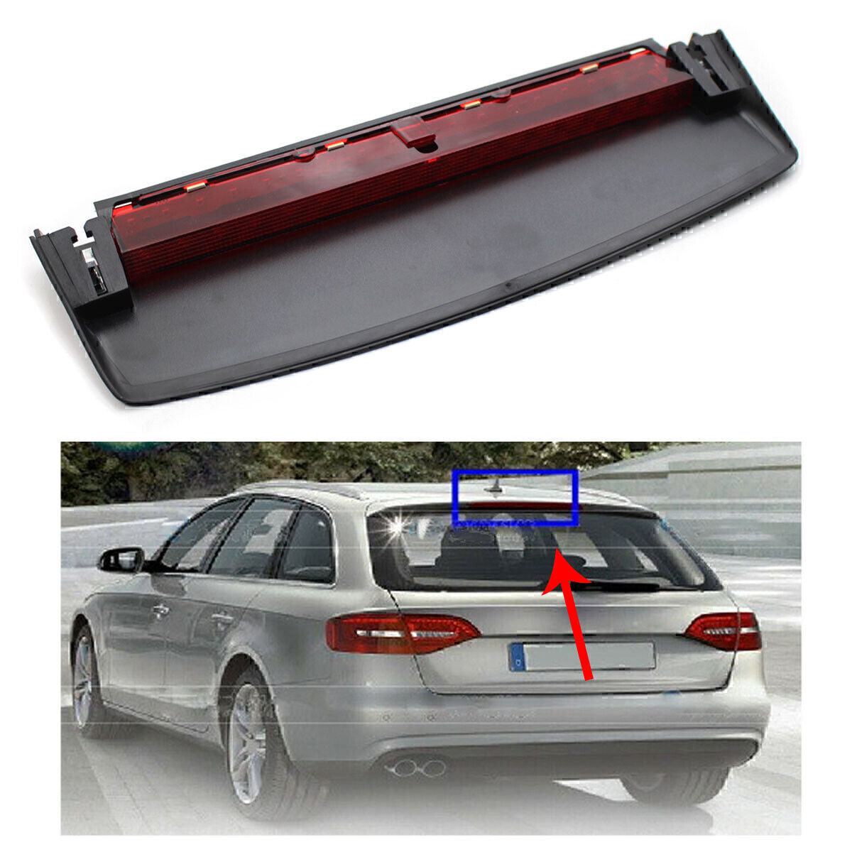 Fit for Audi A4 S4 Sedan 2009-2016 High Mounted 3rd Third Brake Light Lamp 8K5945097