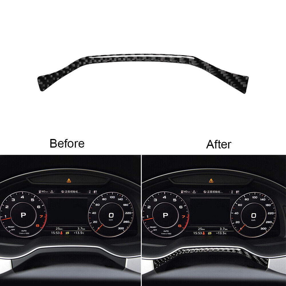 1Pcs for Audi Q7 2016-2019 Carbon Fiber Console Center Frame Trim Cover Sticker