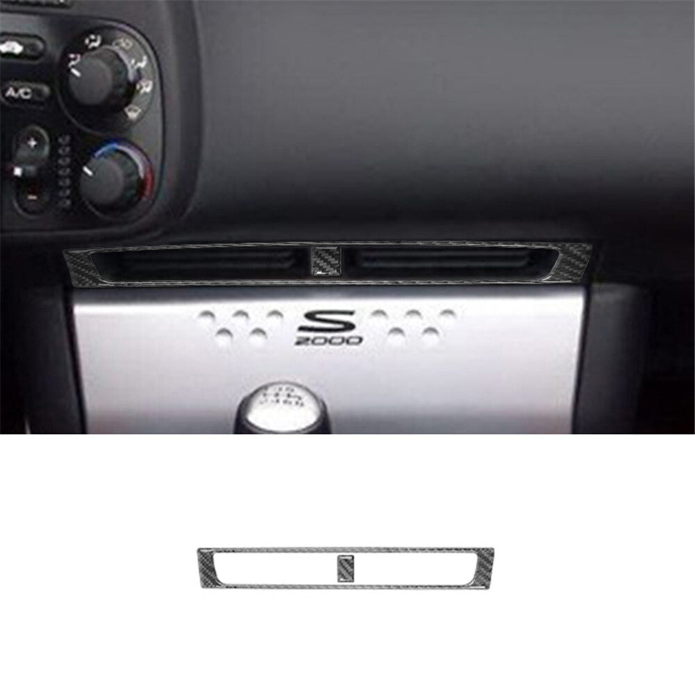 2Pcs Central Control Air Vent Trim Cover Carbon Fiber for Honda S2000 2000-2009