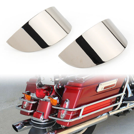 Rear Turn Signal Visors for Harley Touring 1986-17 FLHT  FLSTC Aluminum Chrome