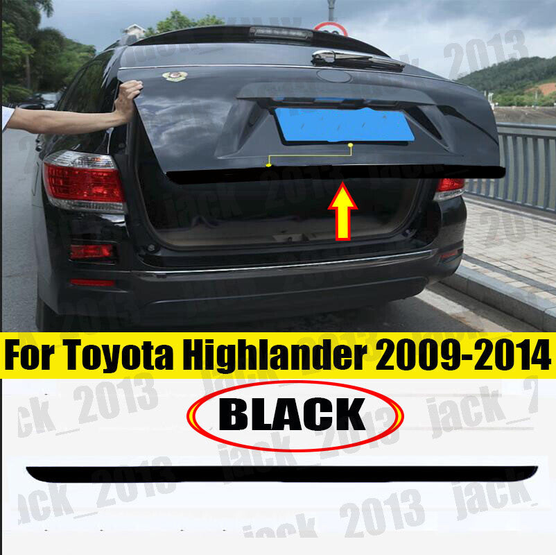 for Toyota Highlander 2009-2014 Black REAR TRUNK TAIL GATE DOOR LID COVER TRIM