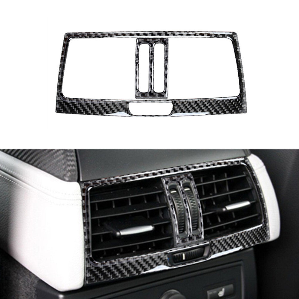 2x Carbon Fiber Rear Vent Outlet Cover Trim for BMW X5 E70 X6 E71 2008-13 Type C