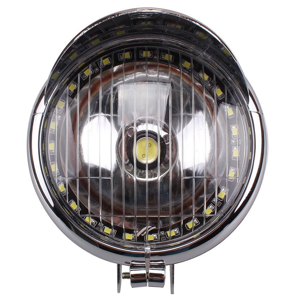 Motorcycle 27 LED Angel Eye Lights Chrome for Bobber Chopper Cruiser 12V