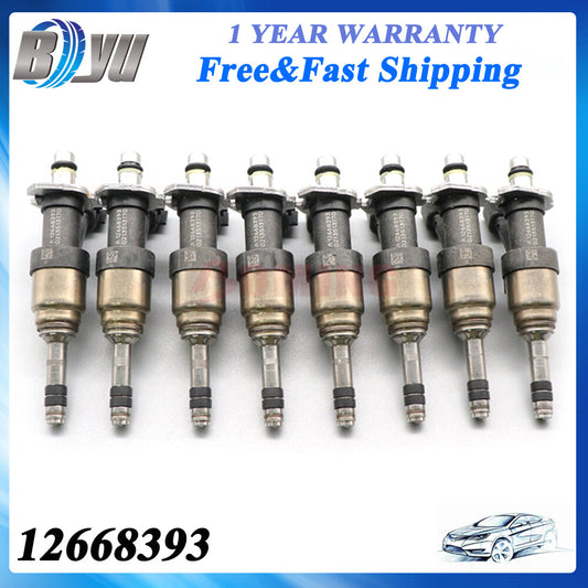 8pcs Fuel Injectors for 14-18 for Chevy for GMC for Yukon GM Trucks 6.2L V8 GDI 12668393