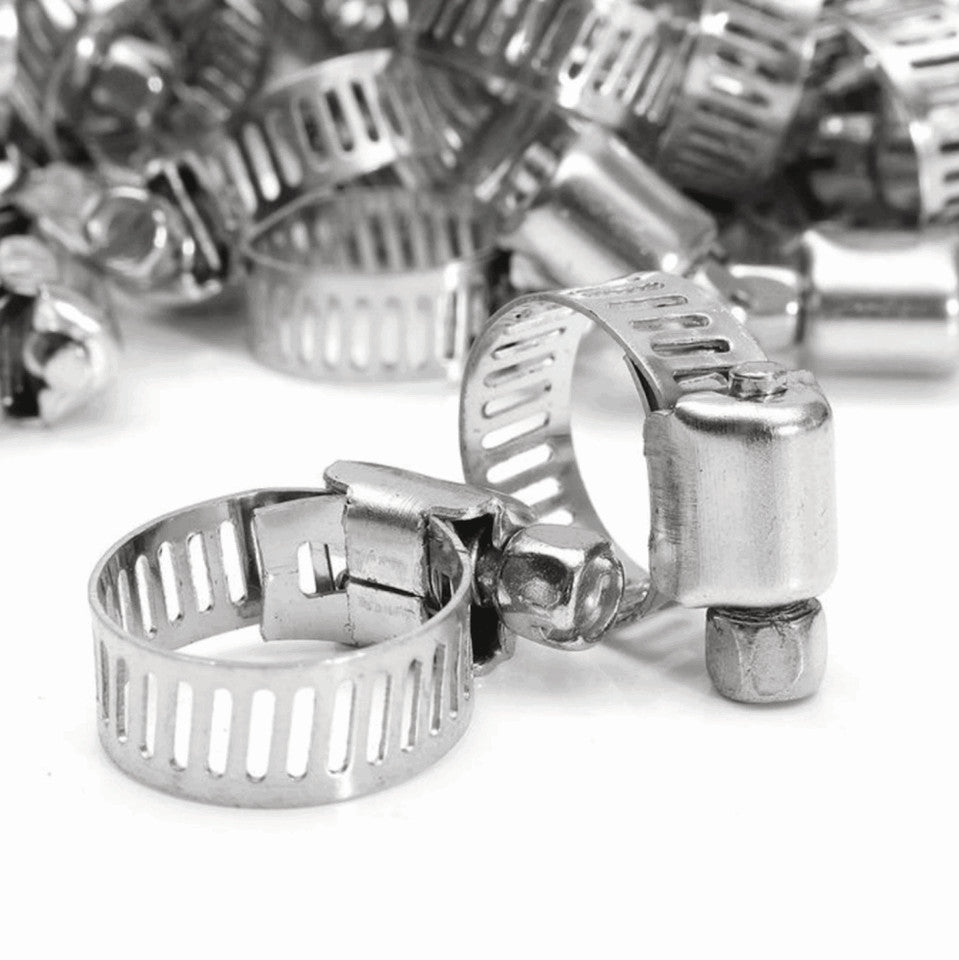 55x Stainless Steel Adjustable Drive Hose Clamps Fuel Line Worm Clips 3/4-1