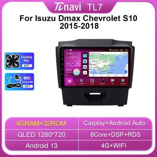 for Isuzu DMAX for Chevrolet S10 2015-2018 Car Radio CarPlay GPS Multimedia Player
