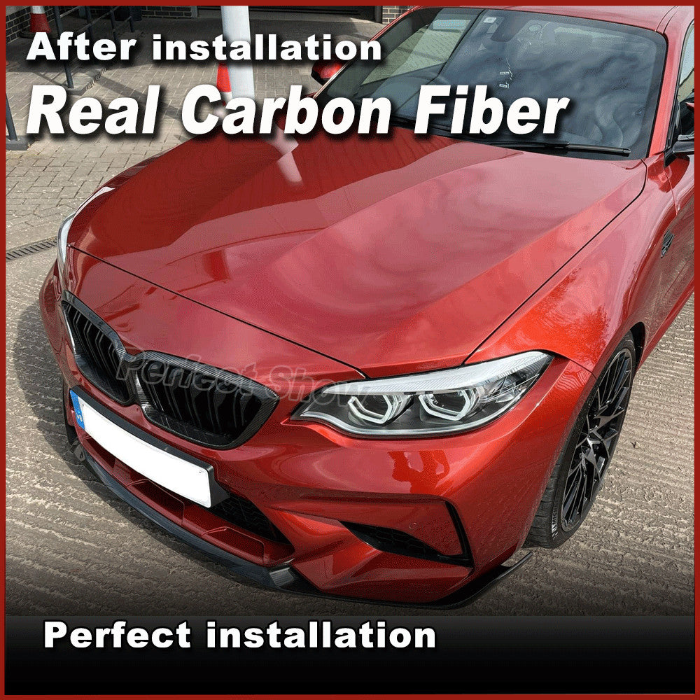 for BMW F87 M2 Competition M2C Coupe 18-20 REAL Carbon Front Bumper Lip Spoiler