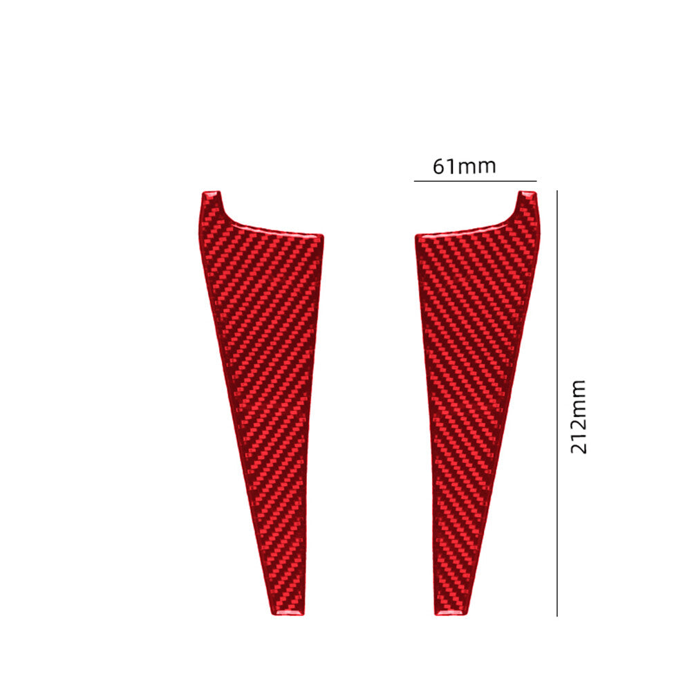 2Pcs Red Carbon Fiber Door Armrest Cover Trim for Toyota Supra A90 2019-2022
