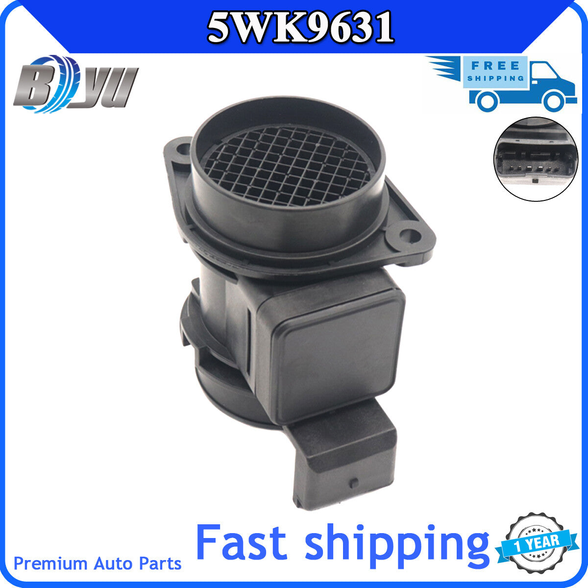 5WK9631 is a flowmeter sensor suitable for Citroen C2 Xsara, for Ford Fiesta Fusion, MAF MASS, and other similar vehicles.