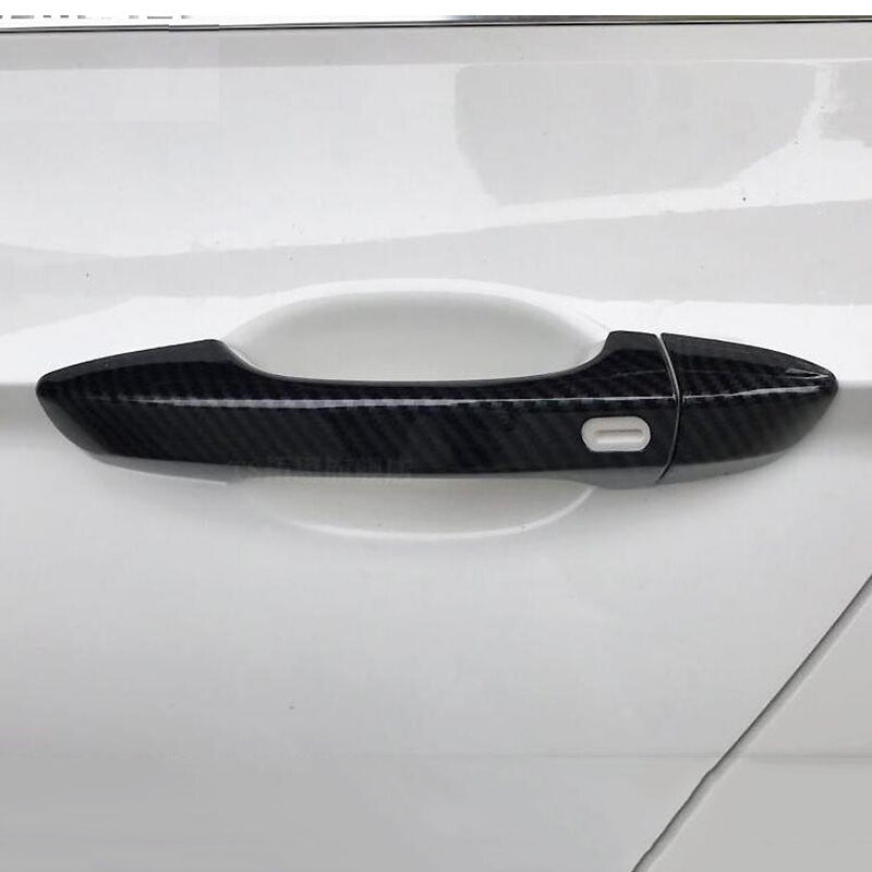 Carbon fibre Door Handle Cover Trim Overlay Cap for Volkswagen for Tiguan 2017-2021