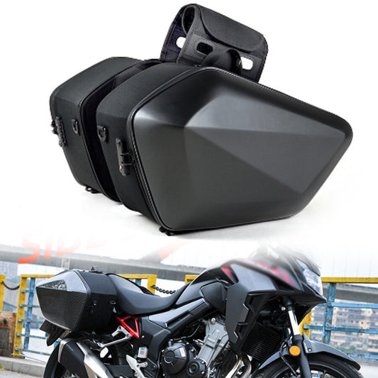 Motorcycle scooter saddle bag, riding helmet bag, storage hard-shell side tool bag