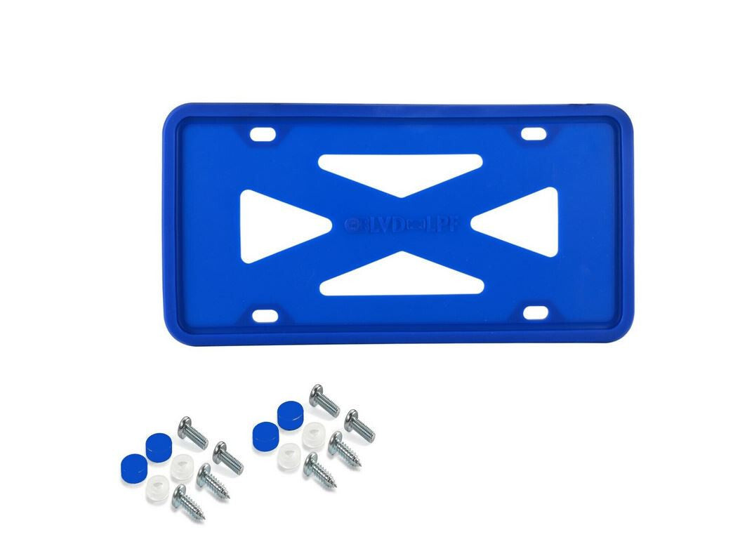 Blue silicone car license plate frame cover cap for trunk suitable for Toyota