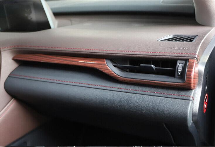 for Lexus RX350 450h 2016-2022 Red Wood Grain Interior Decor Full Set Cover Trim