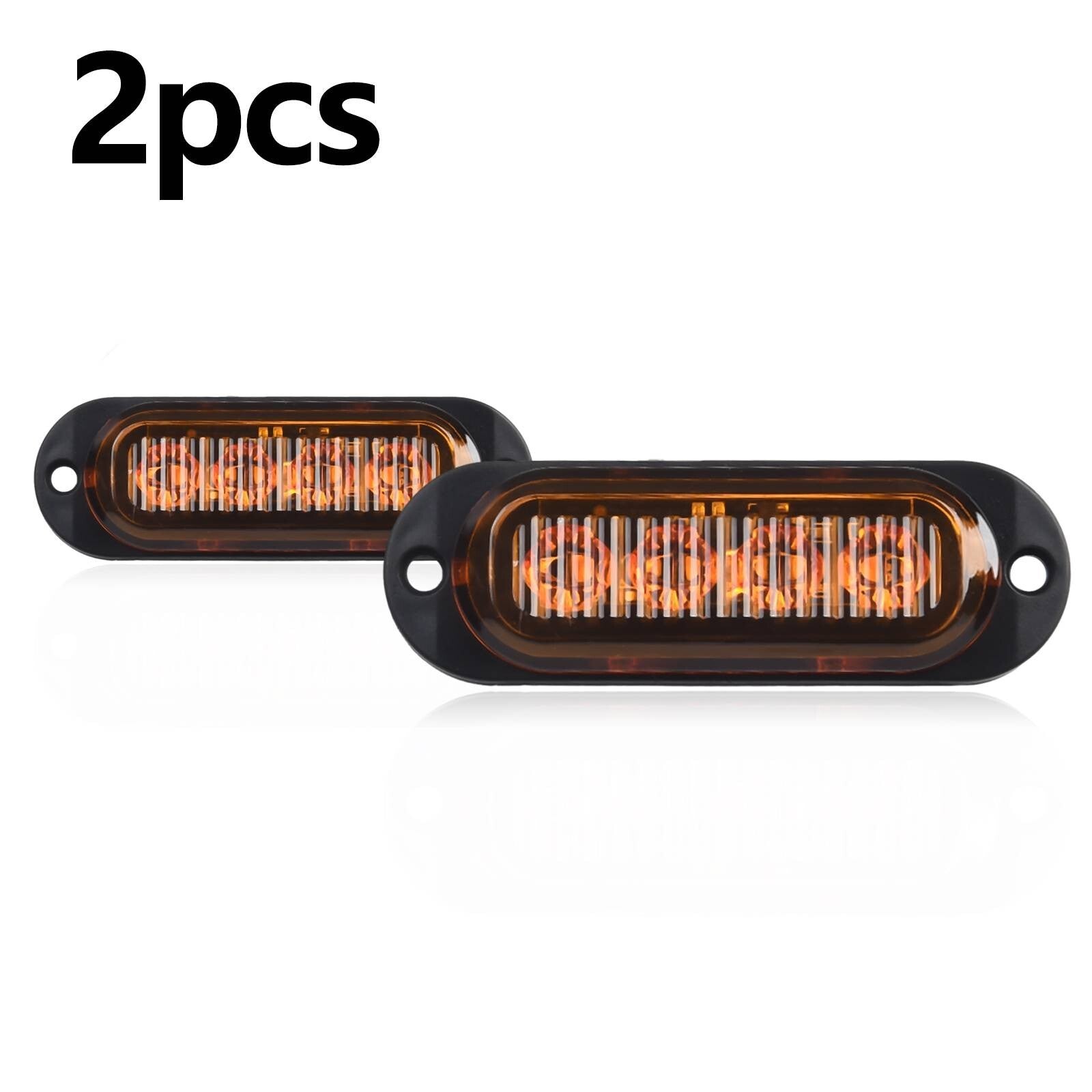 2-Pack LED Side Marker Gap Light Indicators for Trucks and Trailers - Waterproof
