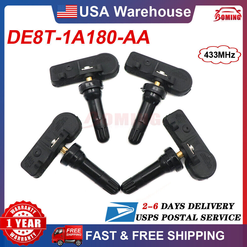 4-piece TPMS 315MHz tire pressure sensor kit for Ford Motorcraft DE8T-1A180-AA - new