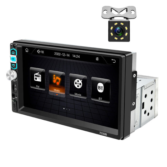 7in Wireless For Apple CarPlay Android Auto Touch Screen Car Stereo FM Radio