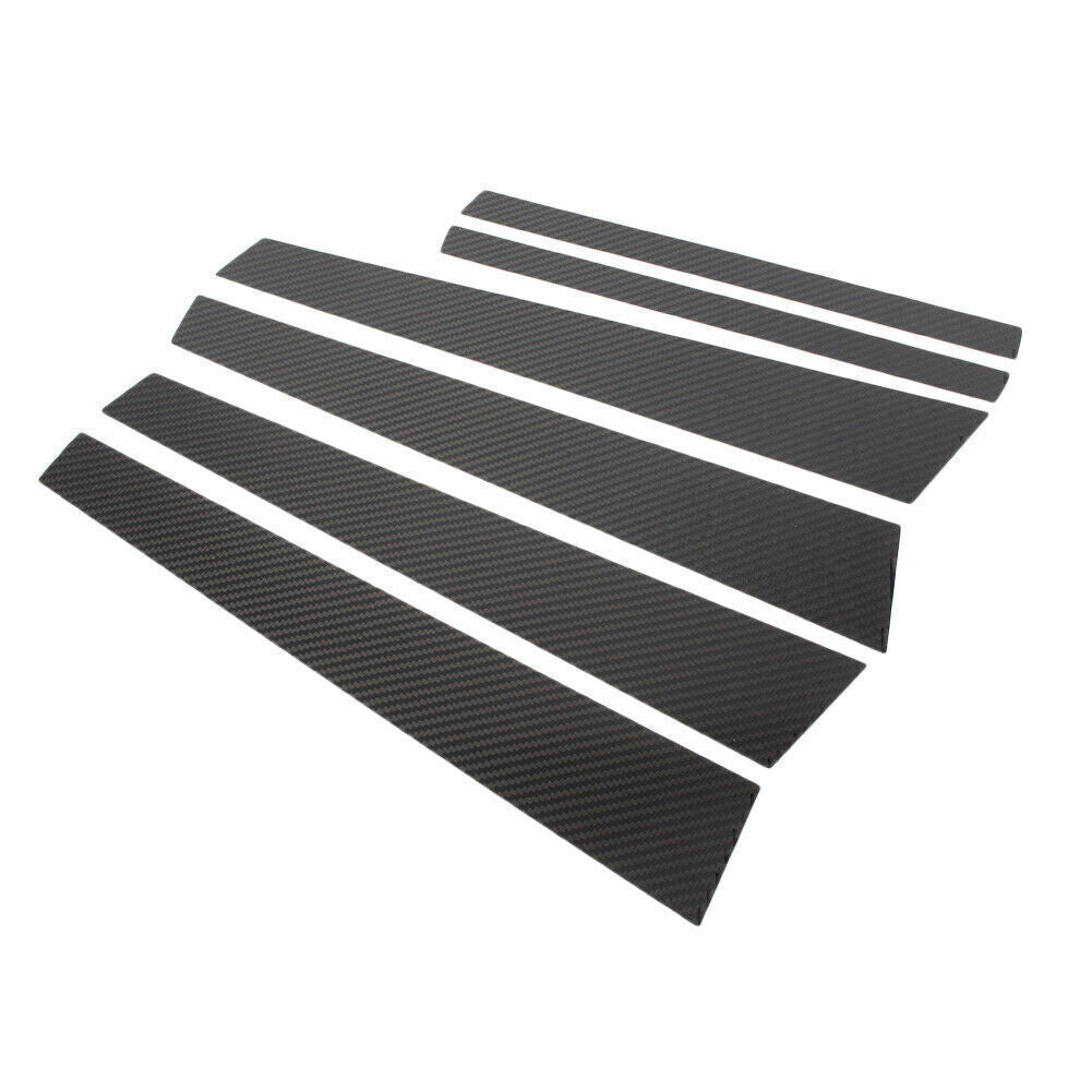 Window B Pillar Trim Cover Carbon Fiber Fit for BMW 5 Series E60 2004-2010 Black