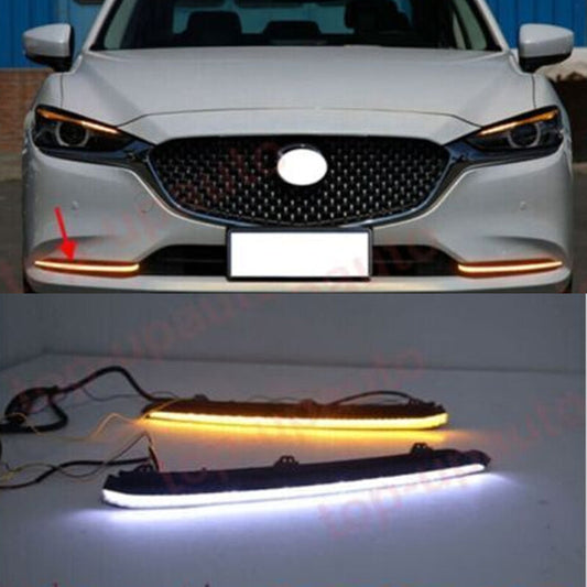 for Mazda 6 2018-2021 LED Fog Lamp Daytime Running Light turn signal DRL 2PCS
