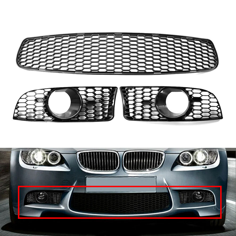 Front Bumper LowerGrille SetFor for BMW 3 Series E90 E92 E93 M3 Style 2009-2011