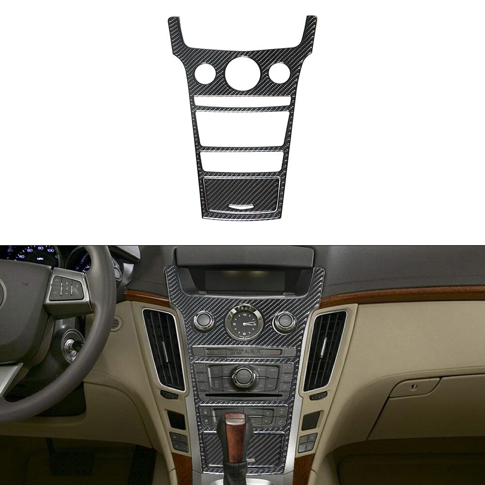 2Pcs Central Console Cover Trim Carbon Fiber for CADILLAC CTS SPORT 2008-UP