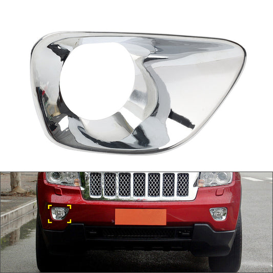 Fog Light Bezel Fog Lamp Cover Chrome Trim for Jeep Grand Cherokee 2011-2013 12
