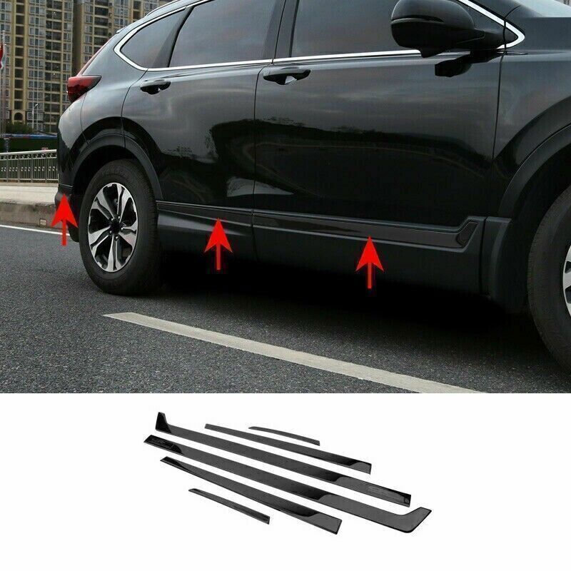Black Car Body Side Moulding Trim Cover Trim 6P Fit for Honda CRV CR-V 2018-2022