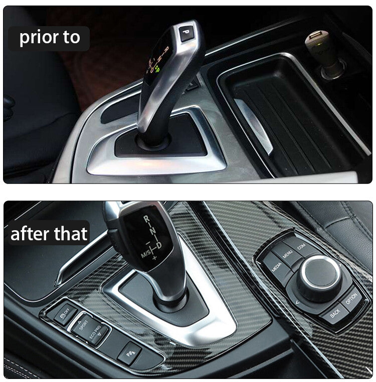 Carbon fiber gear shift cover trim suitable for BMW 3 Series F30 2013-18