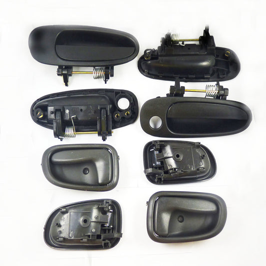 New Door Handle Black Outside Inside Kit 8Pcs for Toyota for Corolla 1993-1997 HOT