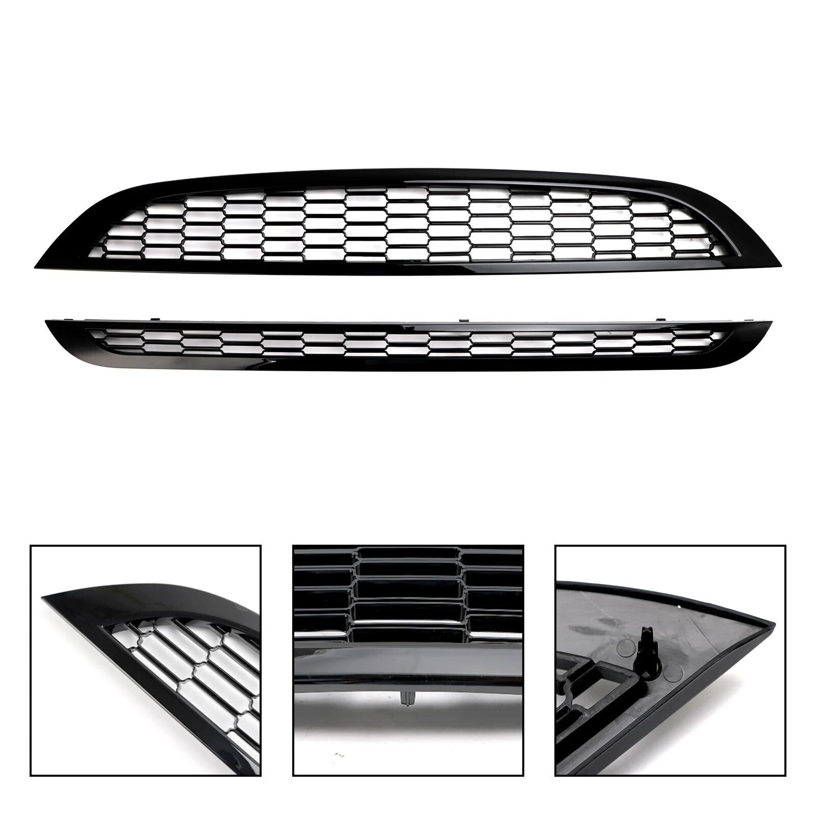 Honeycomb Mesh Front Bumper Racing BBQ Grill Set for Mini Cooper R50 R52 R53 (2002-06-)