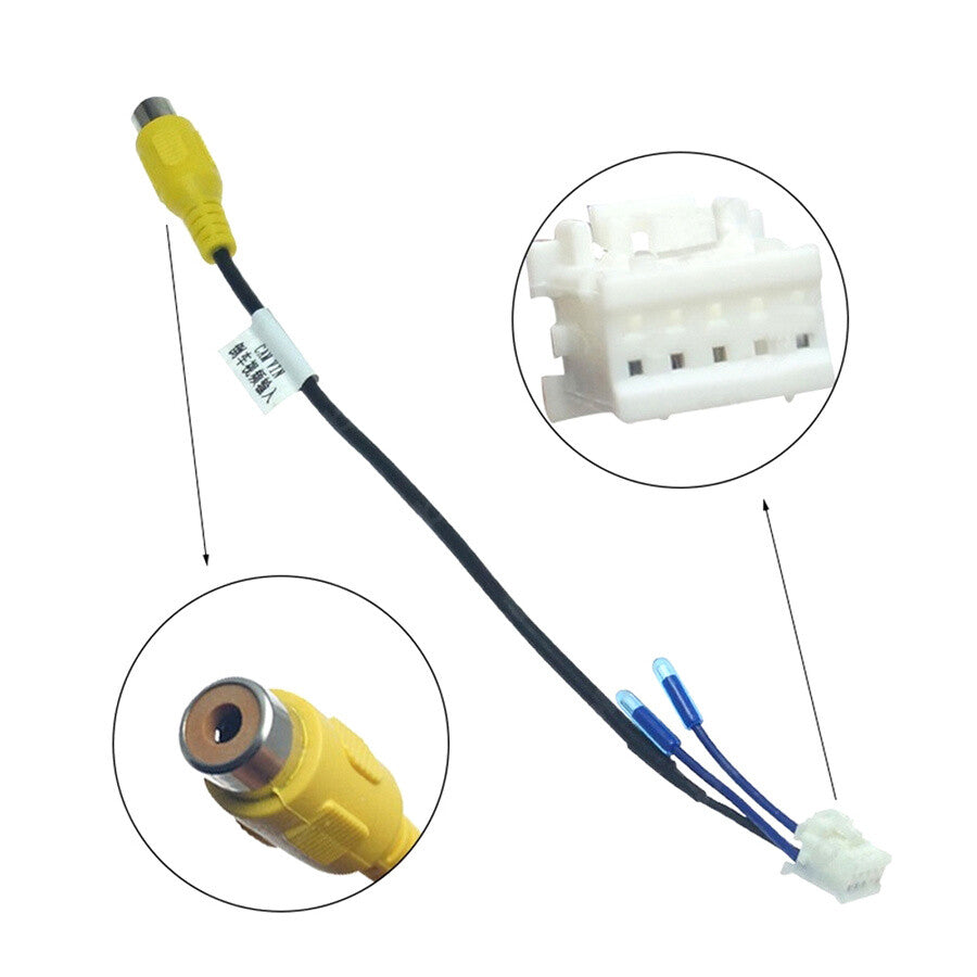 Rear View Reversing Camera RCA Cable Adaptor For Android Stereo Radio Nav Player