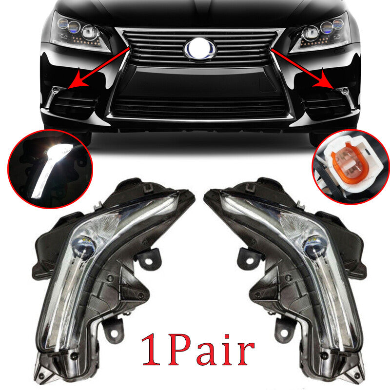 Left and right LED front bumper DRL fog lights suitable for Lexus LS460 LS600h 2013 2014-16