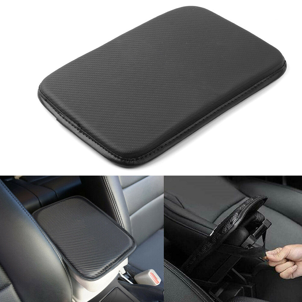 Car Fit JDM Carbon Fiber Center Console Armrest Cushion Mat Pad Cover Auto