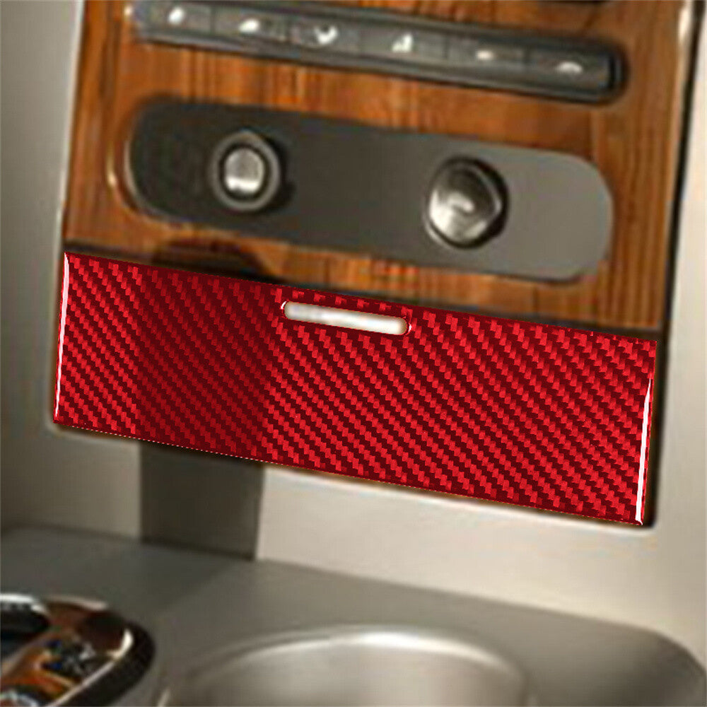 Red Carbon Fiber Center Console Storage Box Panel Trim for Ford F150 FX4 2004-08