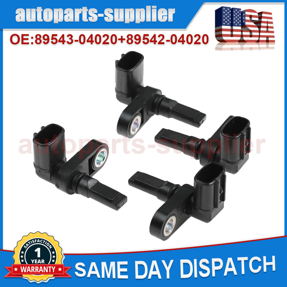 4-piece set of front, rear, left, and right ABS wheel speed sensors suitable for Toyota Tacoma and for Lexus