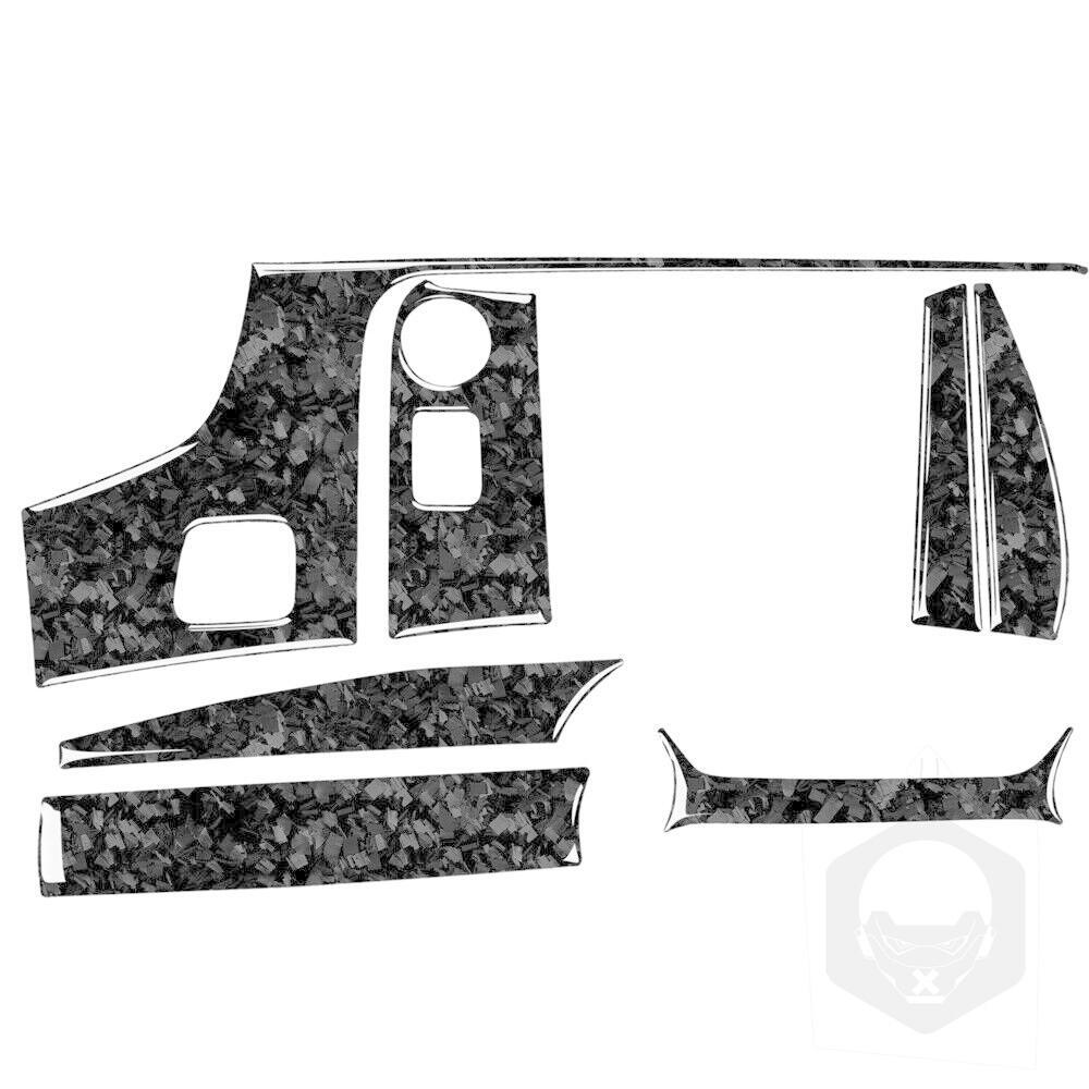 7¡ÁCentral Navigation Panel Cover for Chevrolet for Corvette C7 2014-19 Forged Carbon