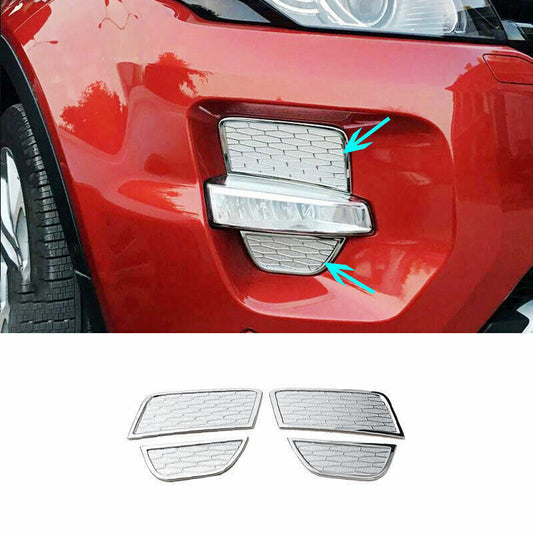 for Range Rover Evoque 12-2015 Chrome Exterior Front Fog Light Sticker Trim 4PCS