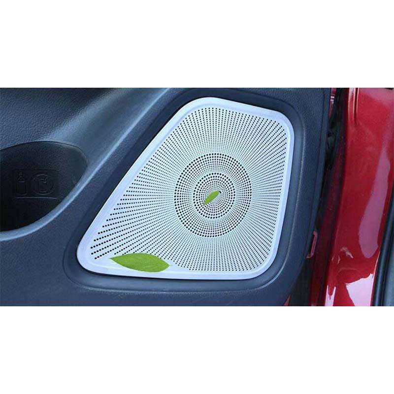 for Mitsubishi Outlander 2013-2020 Matte Silver Inner Door Speaker Cover Trim 4P