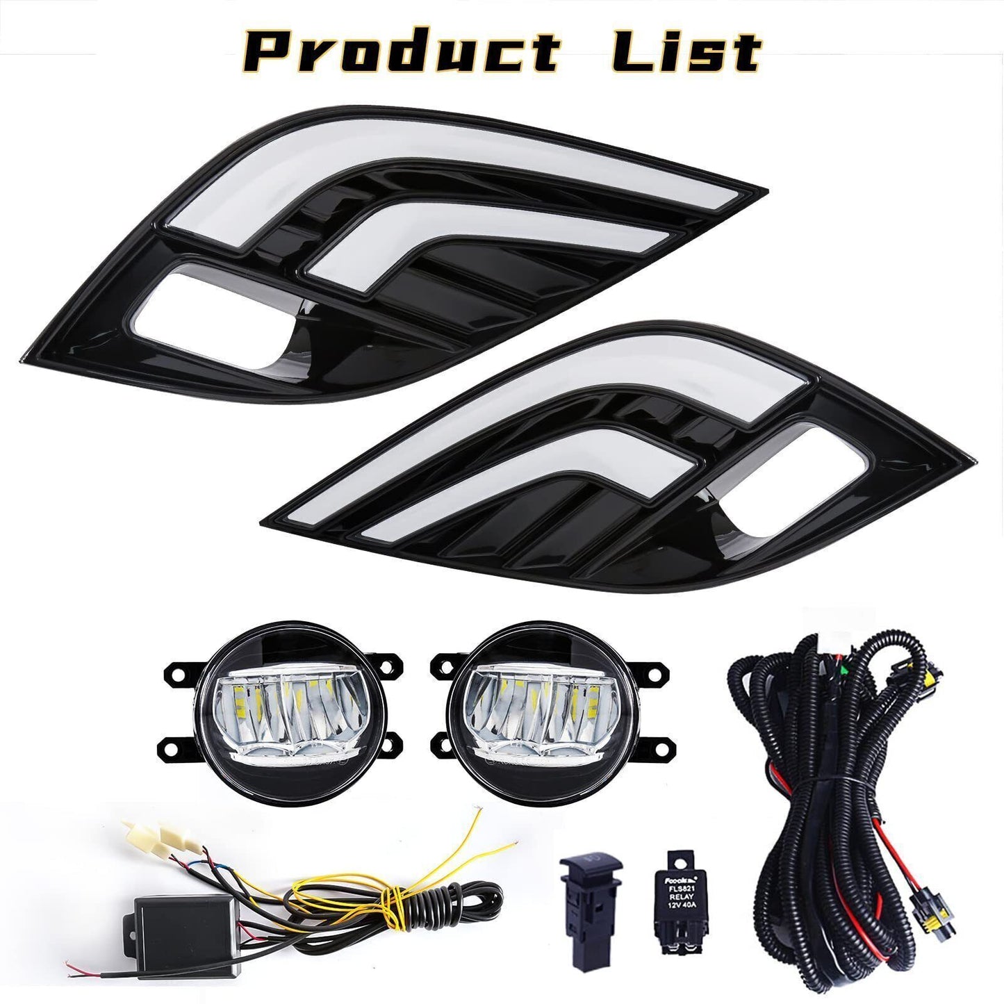 for Toyota for Camry SE XSE TRD 2018-2020 DRL Daytime Running Light Fog Light Kit
