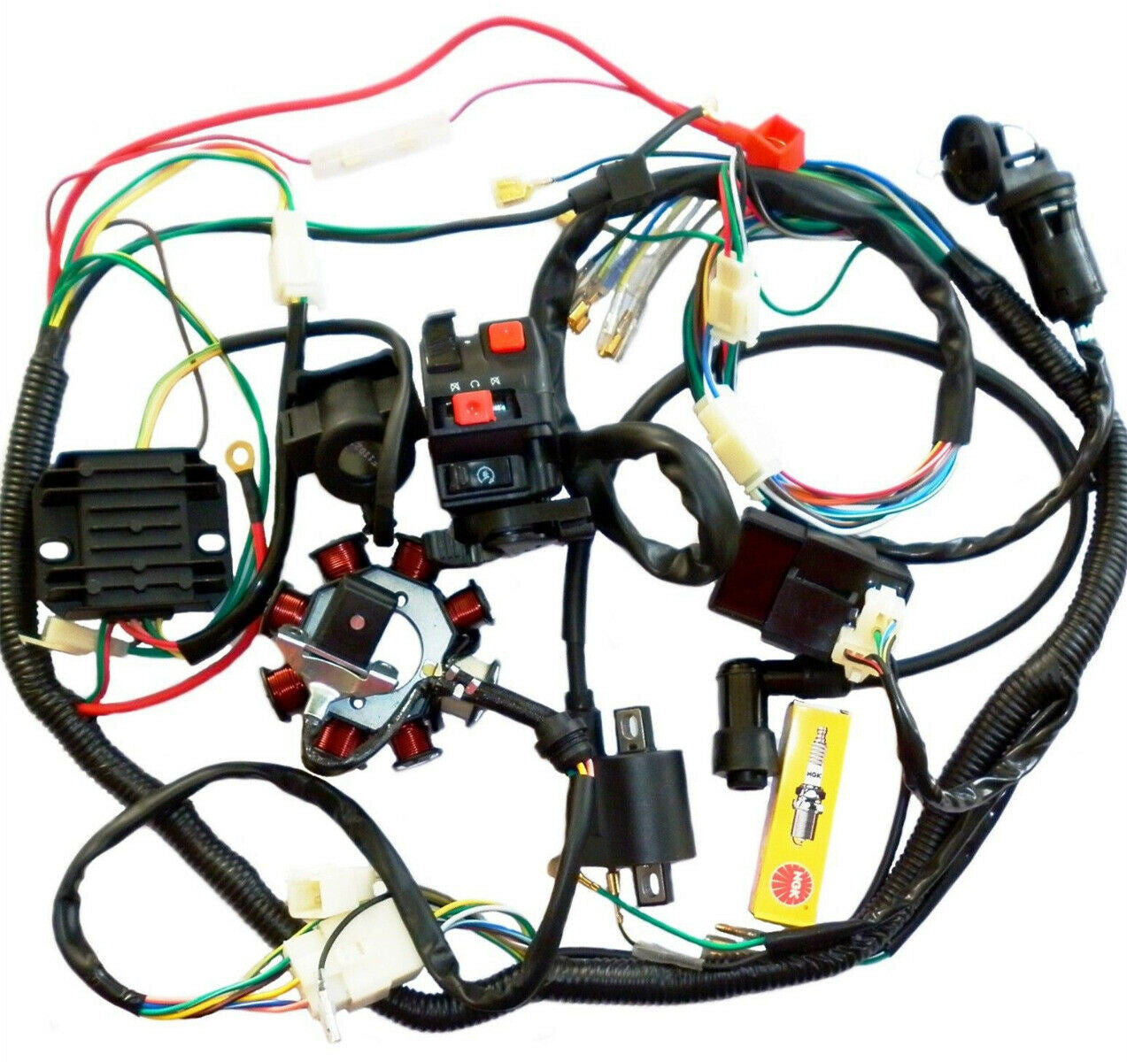 Electrics Wiring Harness Loom Coil CDI Zongshen 150 200cc 250cc Quad Buggy ATV