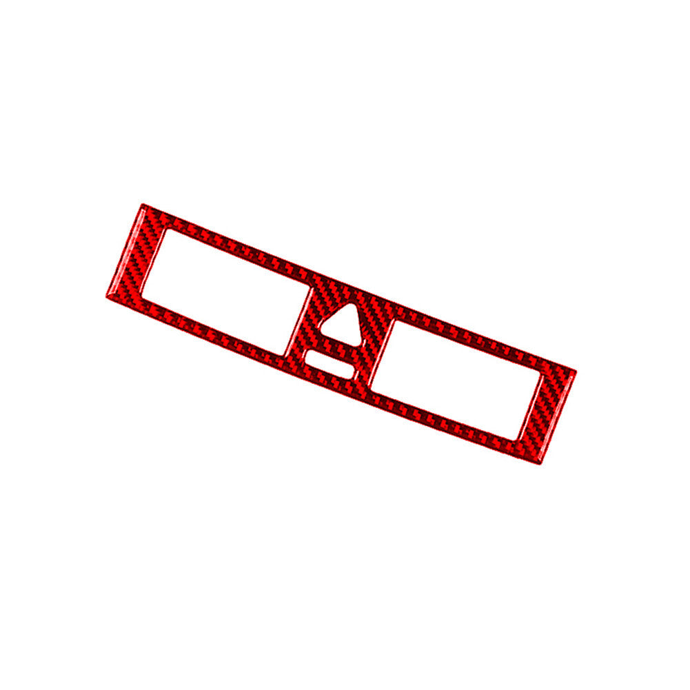 Red Carbon Fiber Warning Light Frame Cover Trim for Mercedes-Benz W203 2005-2007