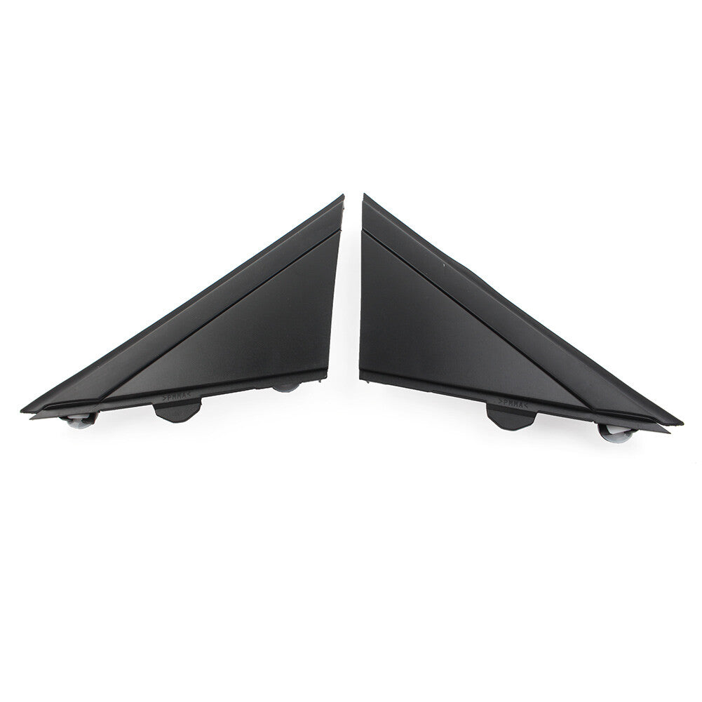 Pair Matte Black Door Mirror Flag Cover Molding for Fiat 500 2012-19 1SJ85KX7AA